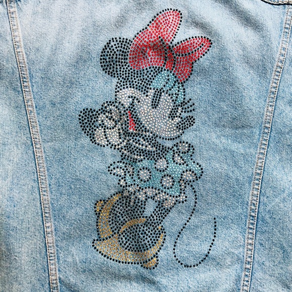 New! Rare LIU JO Disney Minnie Mouse Oversized Denim Vest - Picture 9 of 13